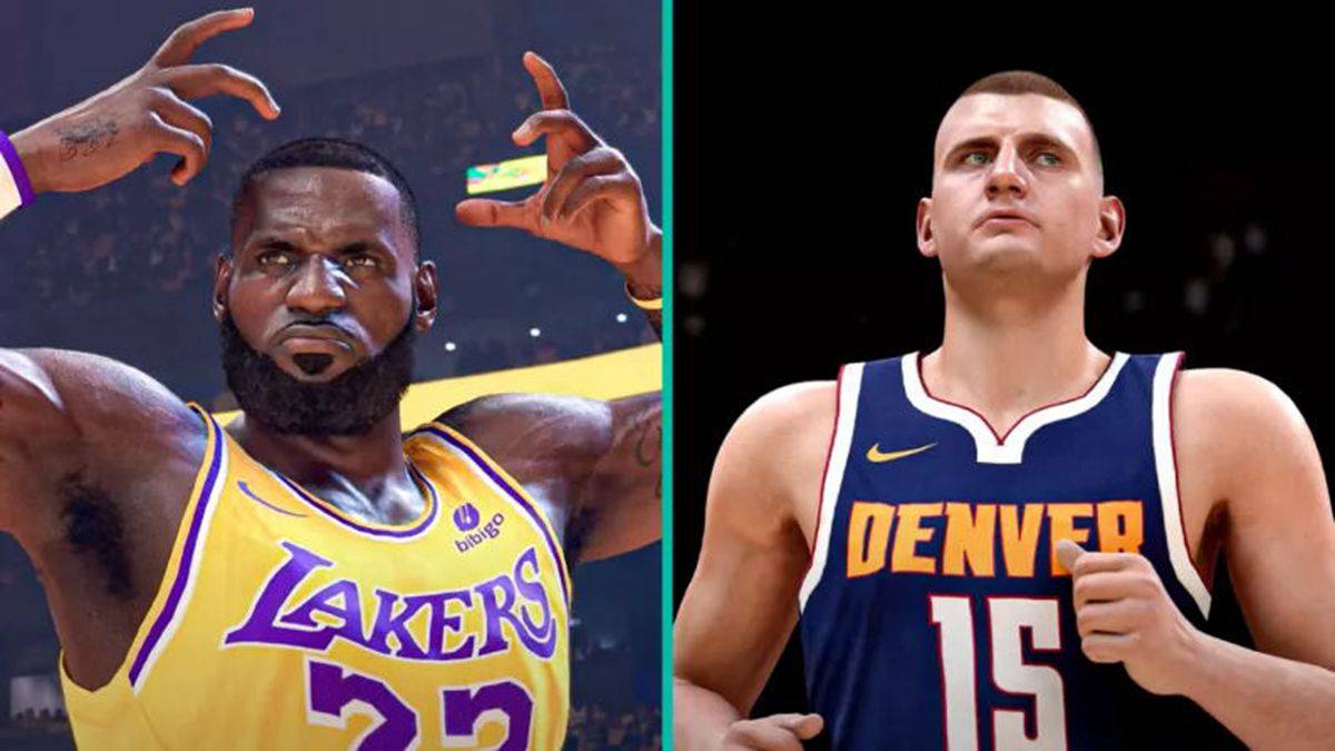 LeBron James and Nikola Jokic in NBA 2K24